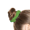 Green Leaf Print Scrunchie – Botanical Hair Tie for Everyday Wear