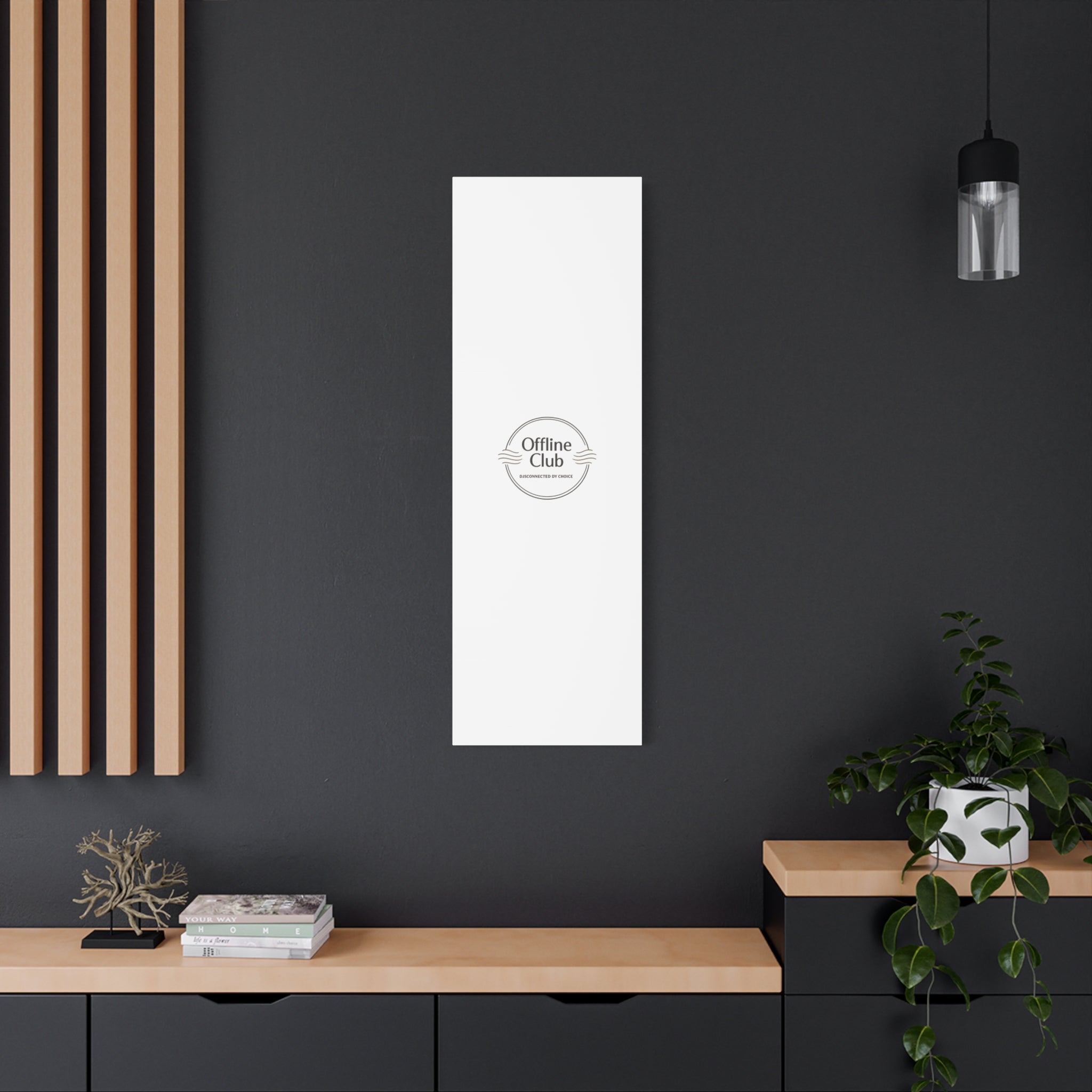 Offline Club Badge Canvas, Digital Detox emblem, log off, no notifications