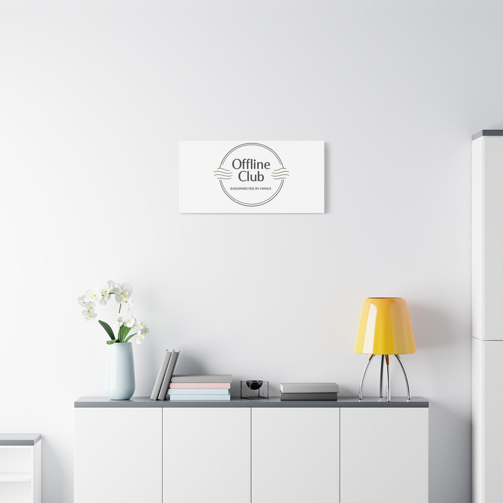 Offline Club Badge Canvas, Digital Detox emblem, log off, no notifications
