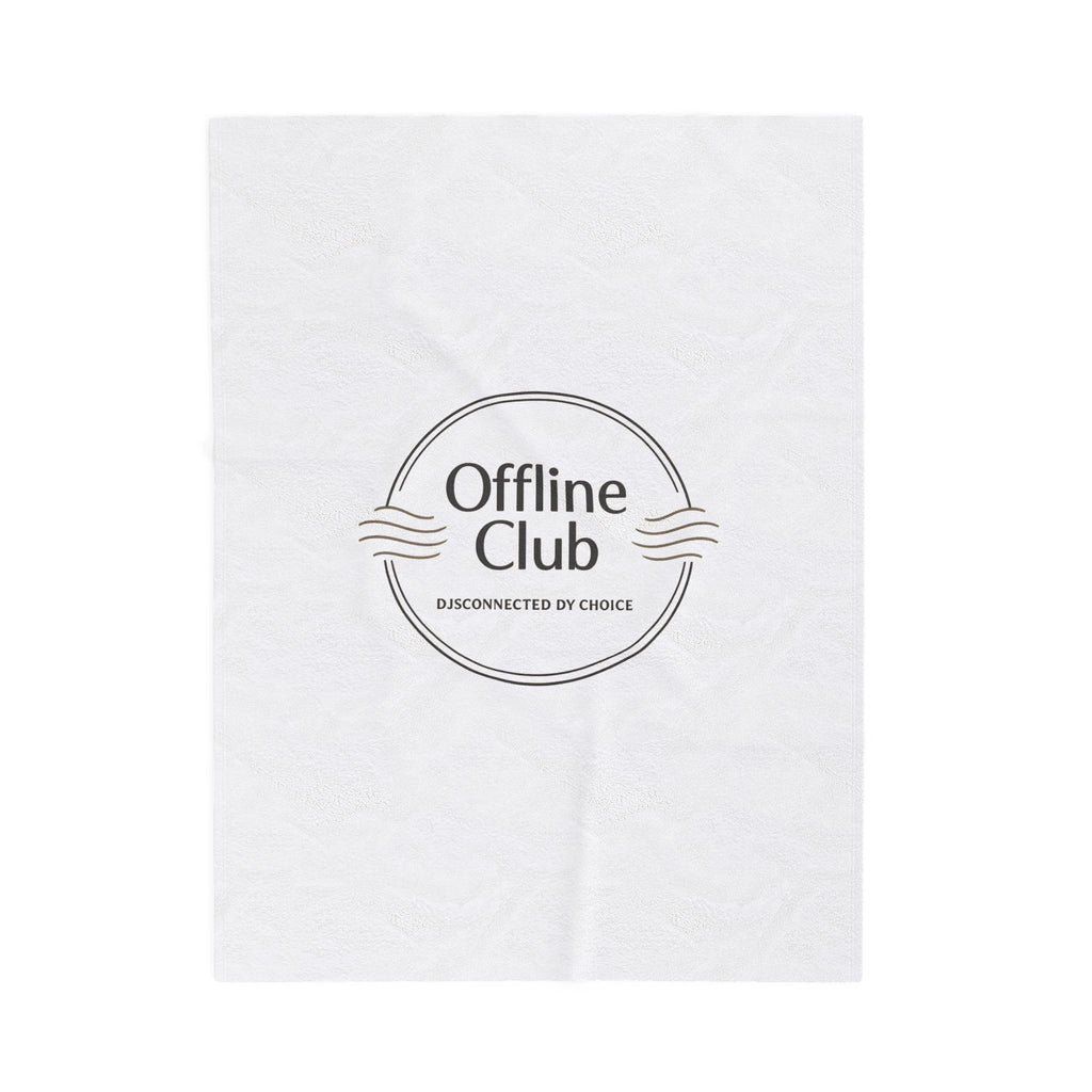 Offline Club Badge Velveteen Blanket | digital detox, log off
