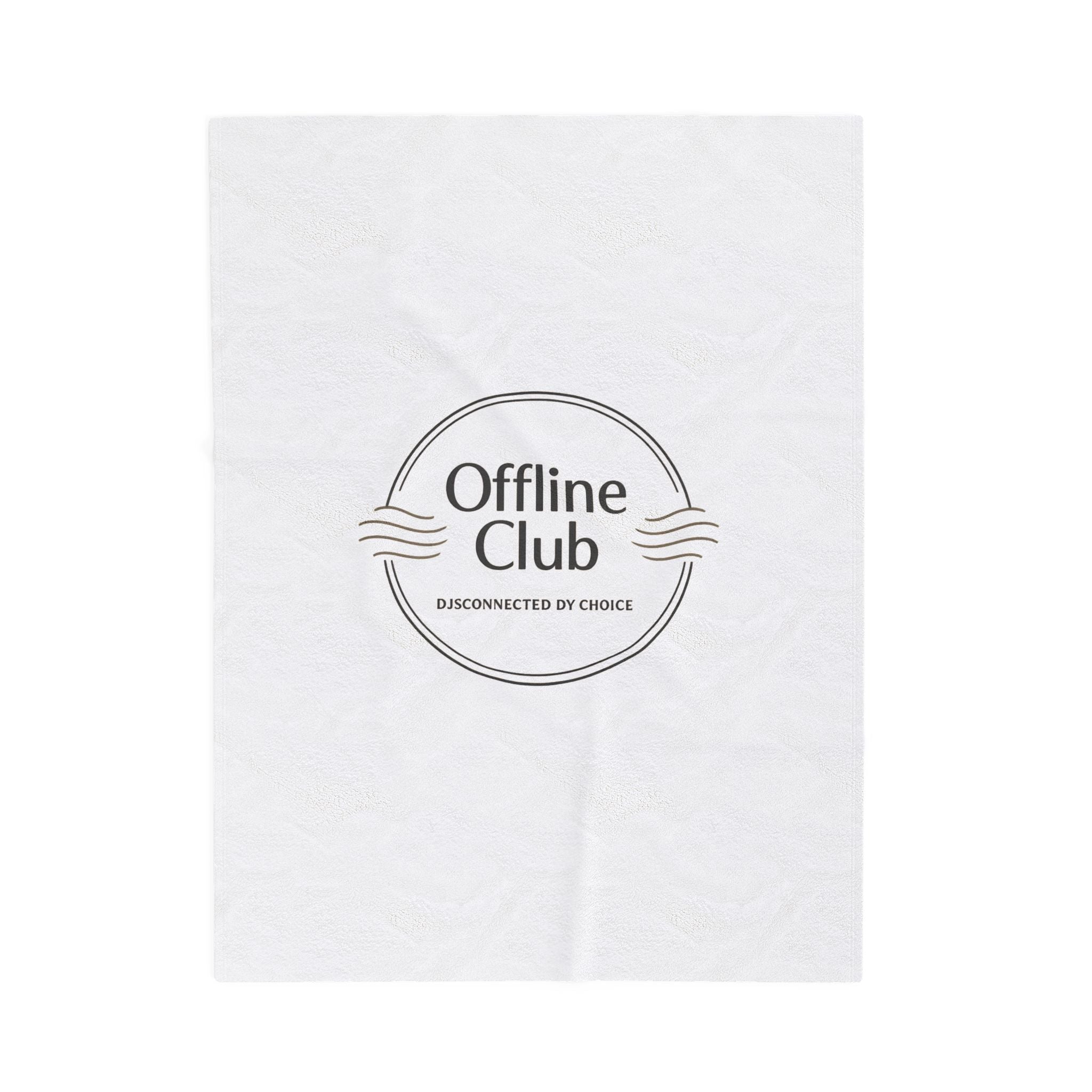 Offline Club Badge Velveteen Blanket | digital detox, log off