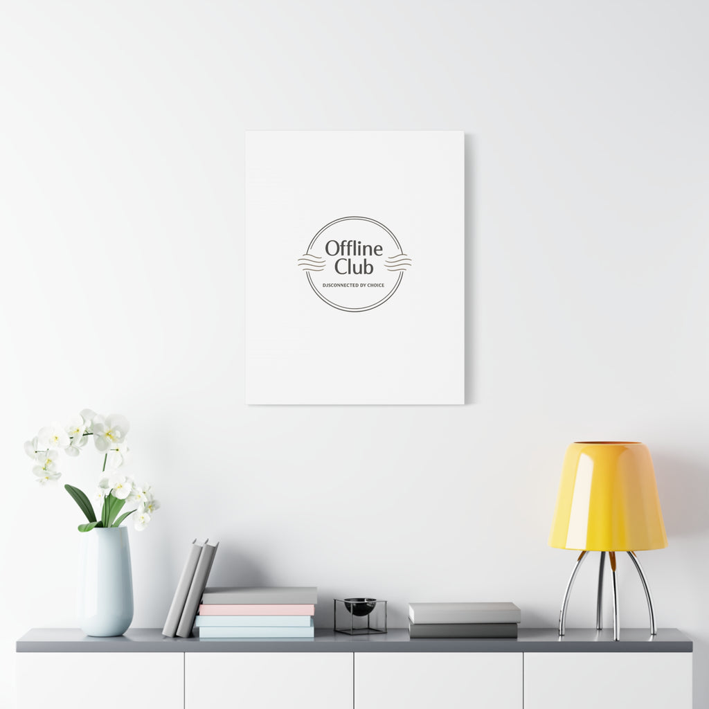Offline Club Badge Canvas, Digital Detox emblem, log off, no notifications