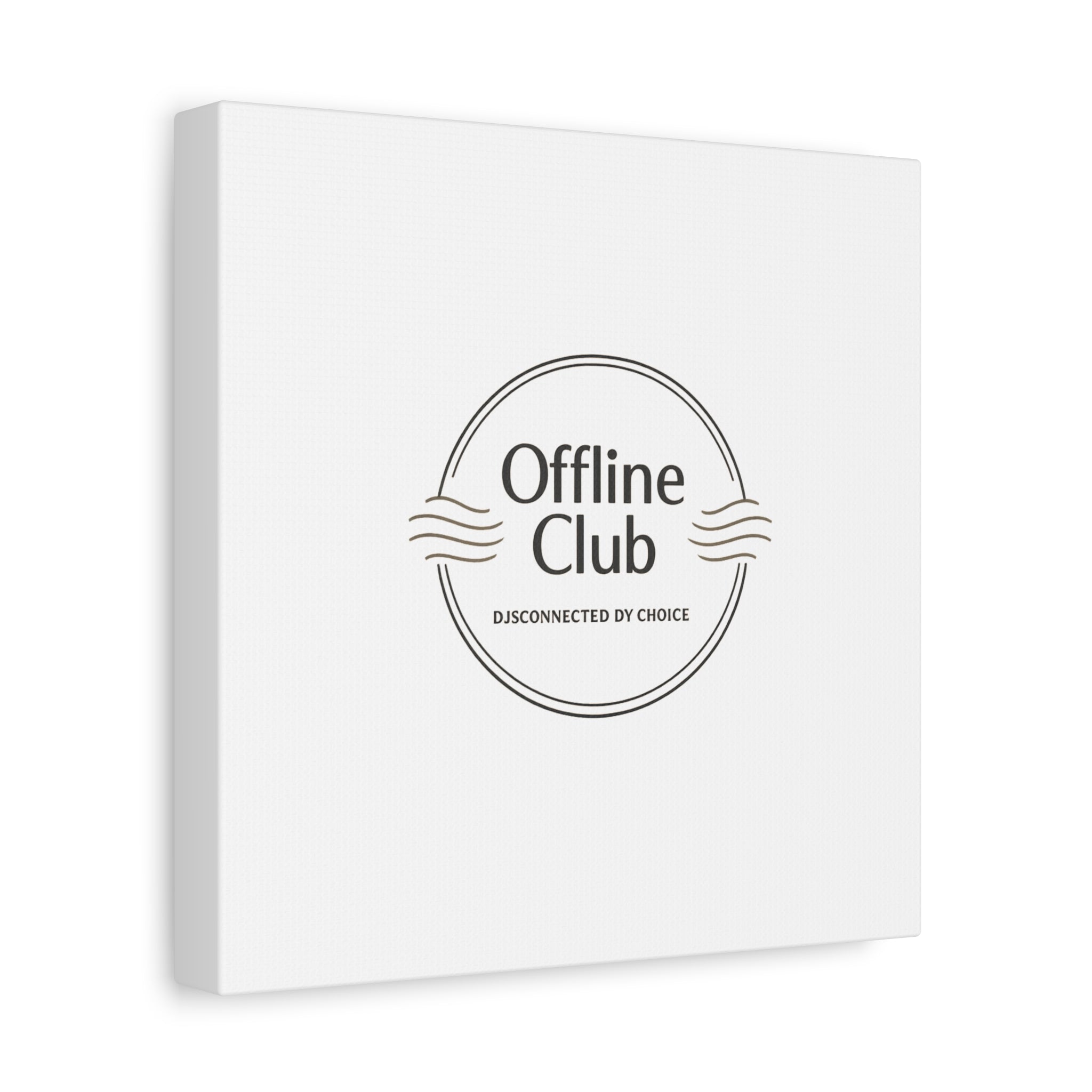 Offline Club Badge Canvas, Digital Detox emblem, log off, no notifications