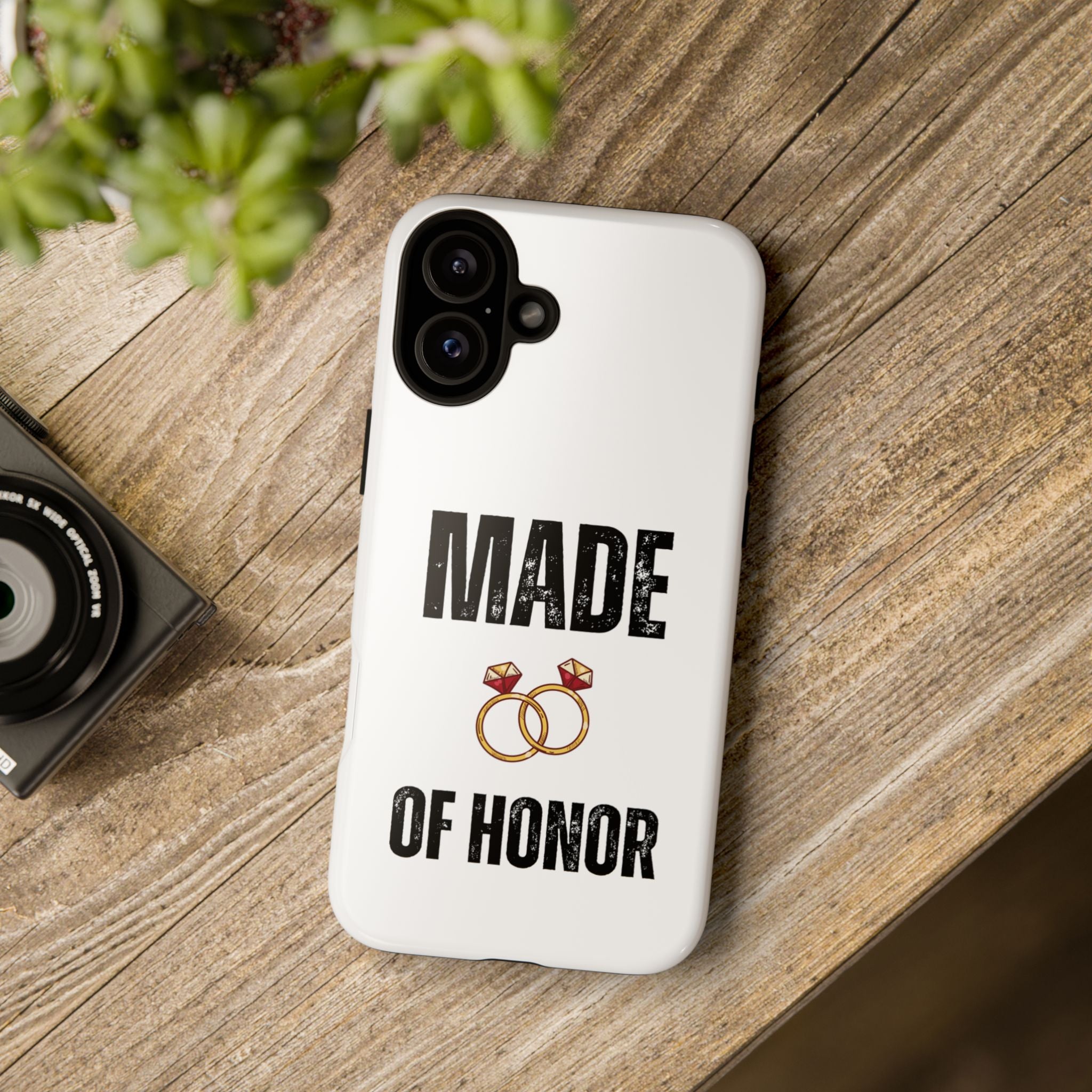 Phone Case — “Made of Honor” Bridal Wedding Ring Design