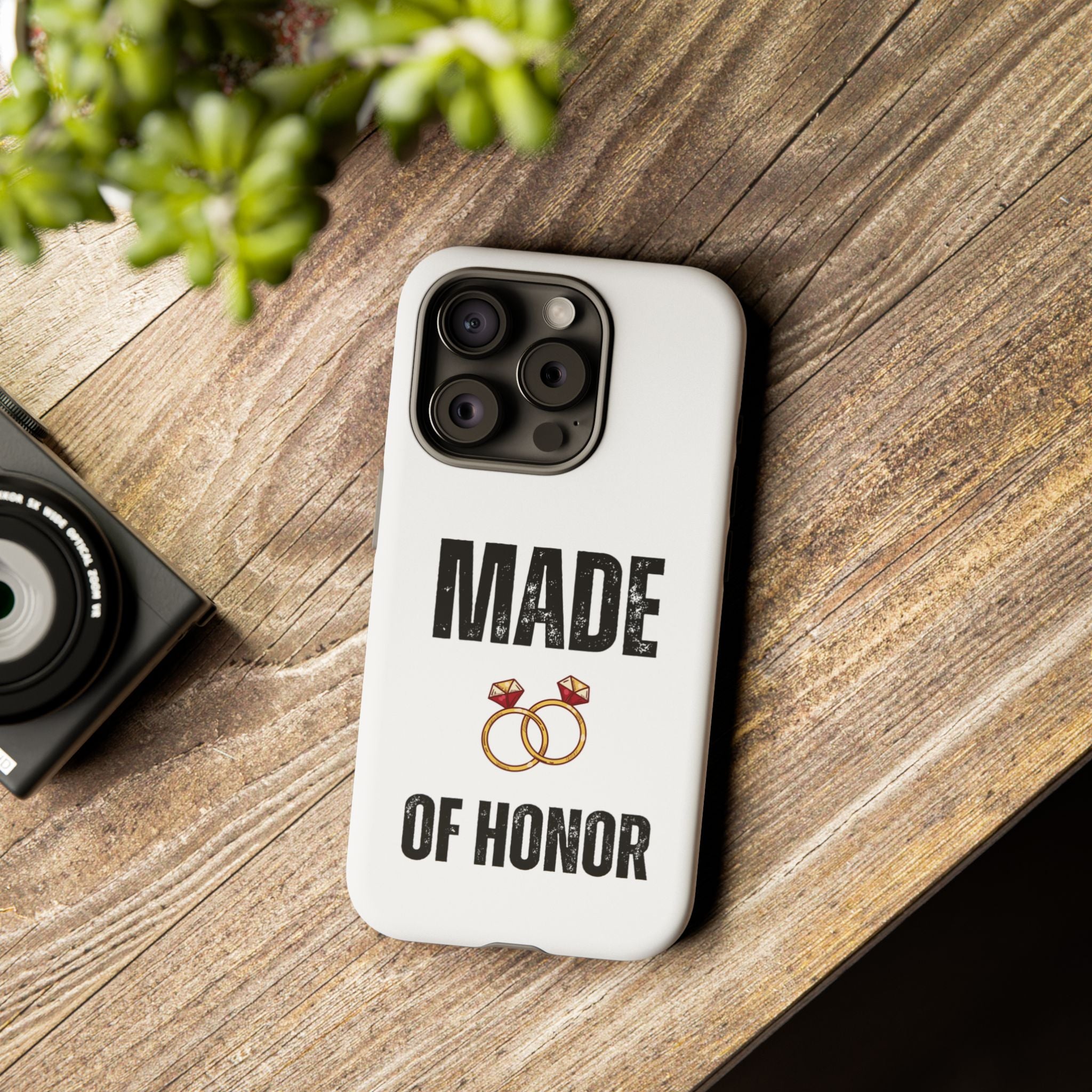 Phone Case — “Made of Honor” Bridal Wedding Ring Design