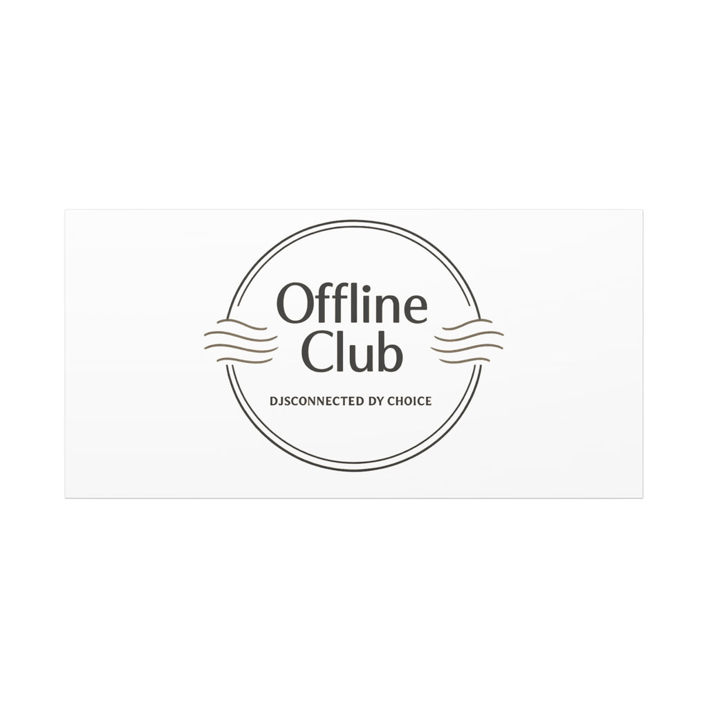 Offline Club Badge Canvas, Digital Detox emblem, log off, no notifications