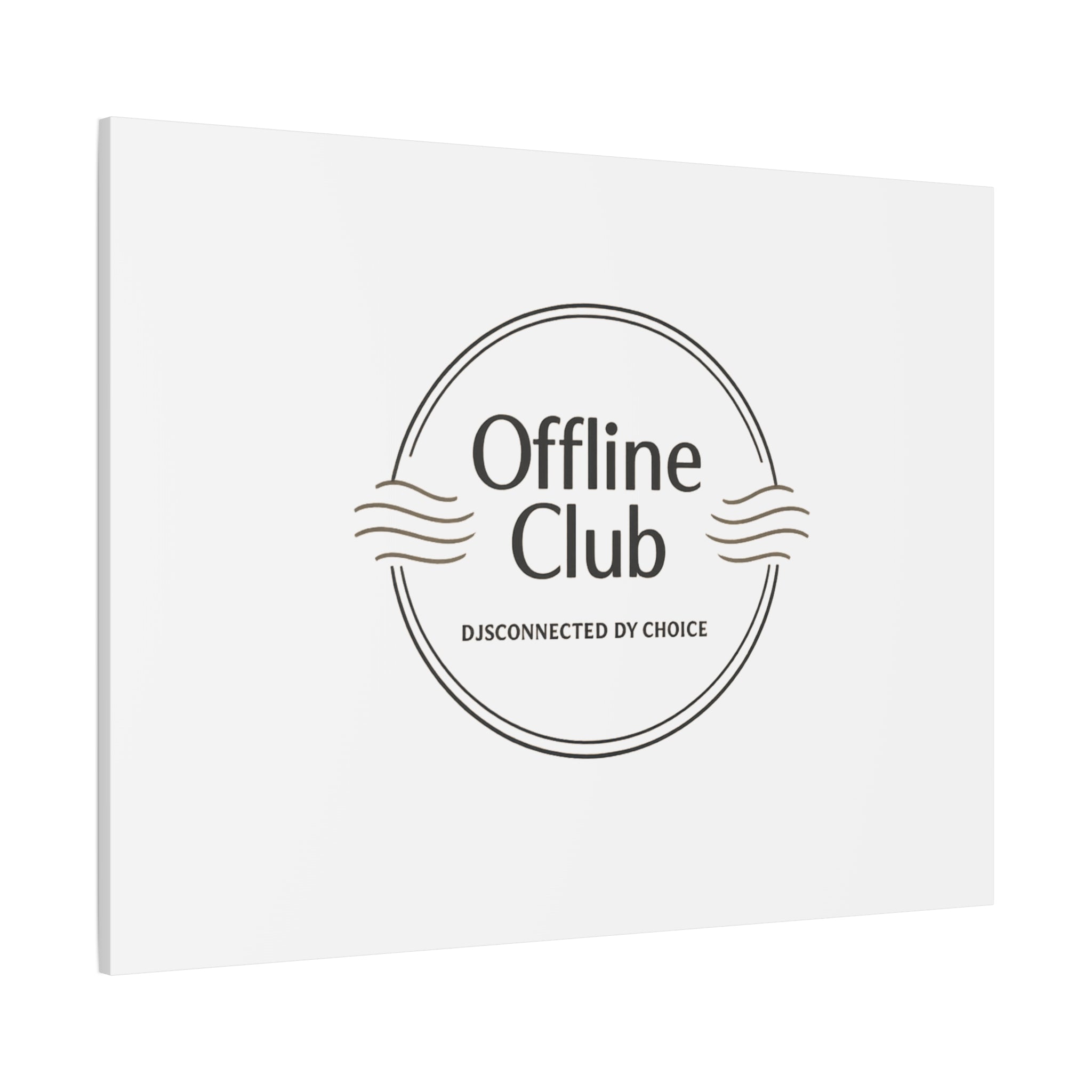 Offline Club Badge Canvas, Digital Detox emblem, log off, no notifications