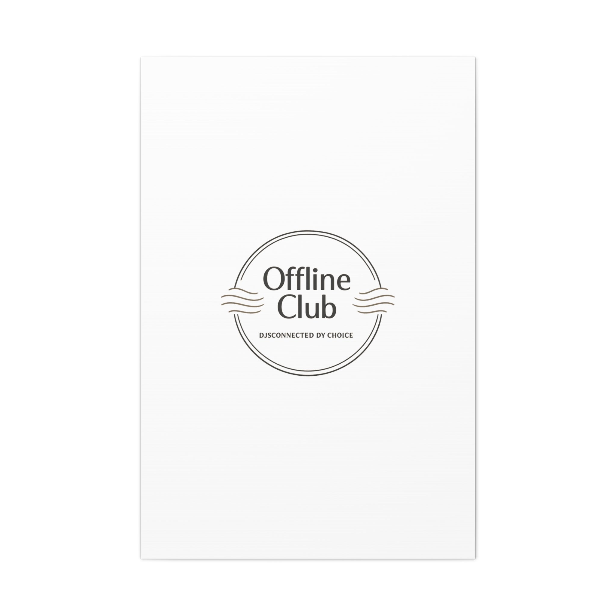 Offline Club Badge Canvas, Digital Detox emblem, log off, no notifications