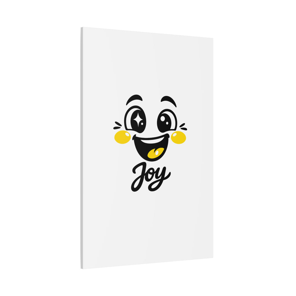 Joy Mood Face Canvas | kawaii minimal, thick outline emoji cartoon