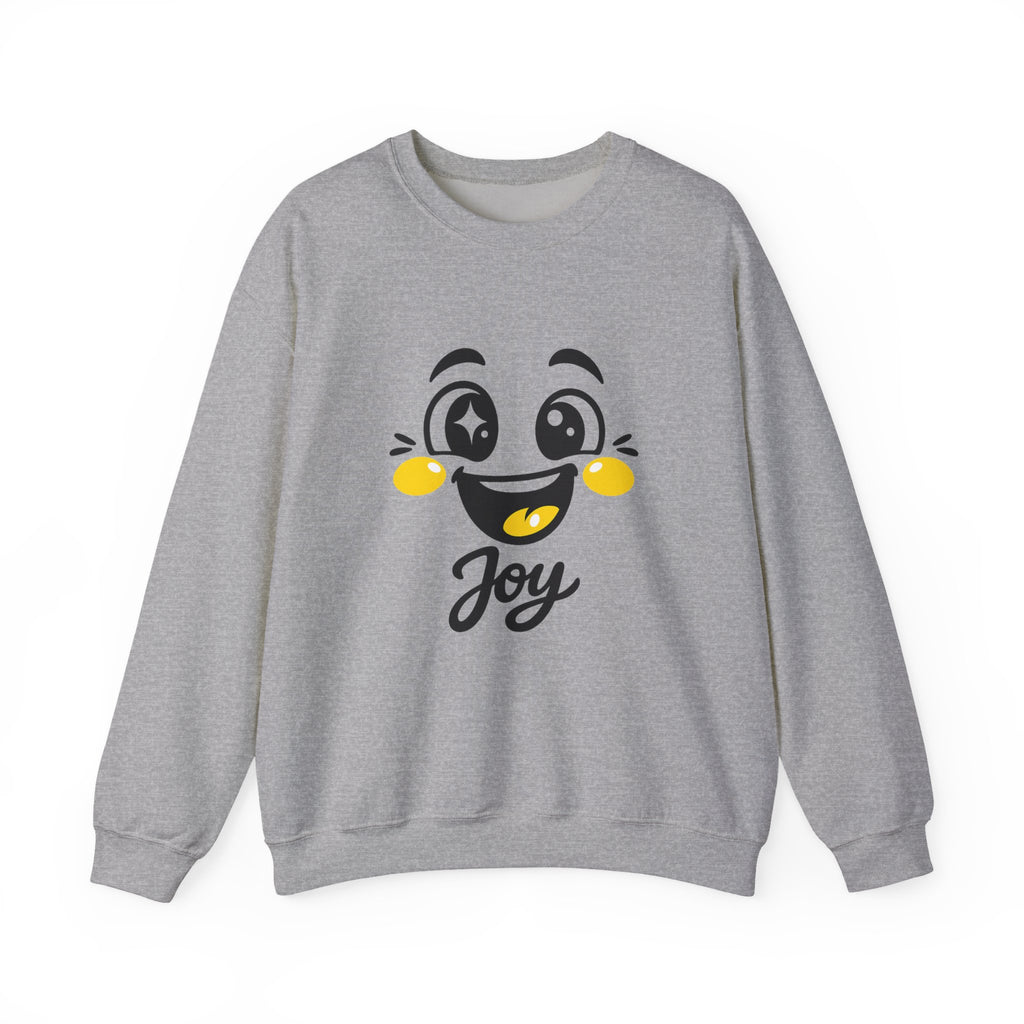 Joy Mood Face Sweatshirt | kawaii minimal, thick outline emoji cartoon