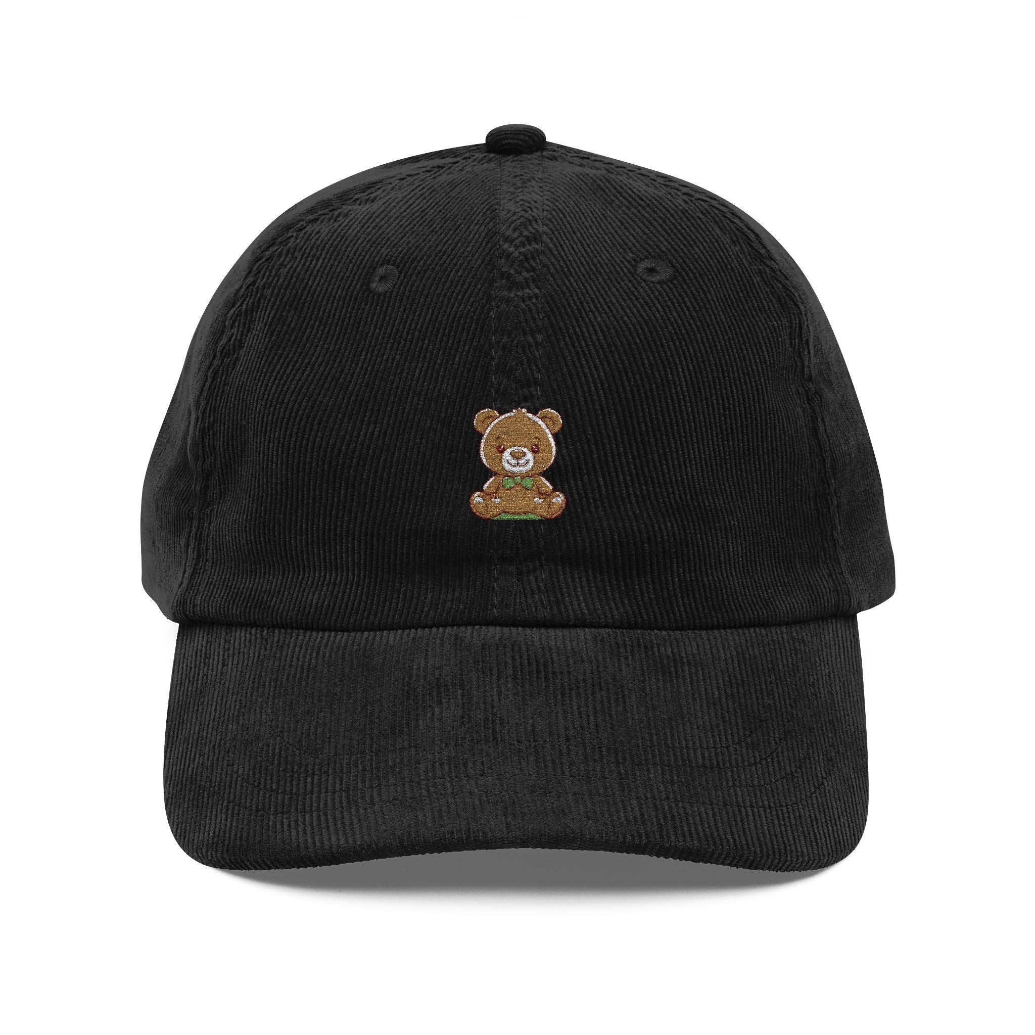 Happy Teddy Vintage Corduroy Cap (Embroidery)