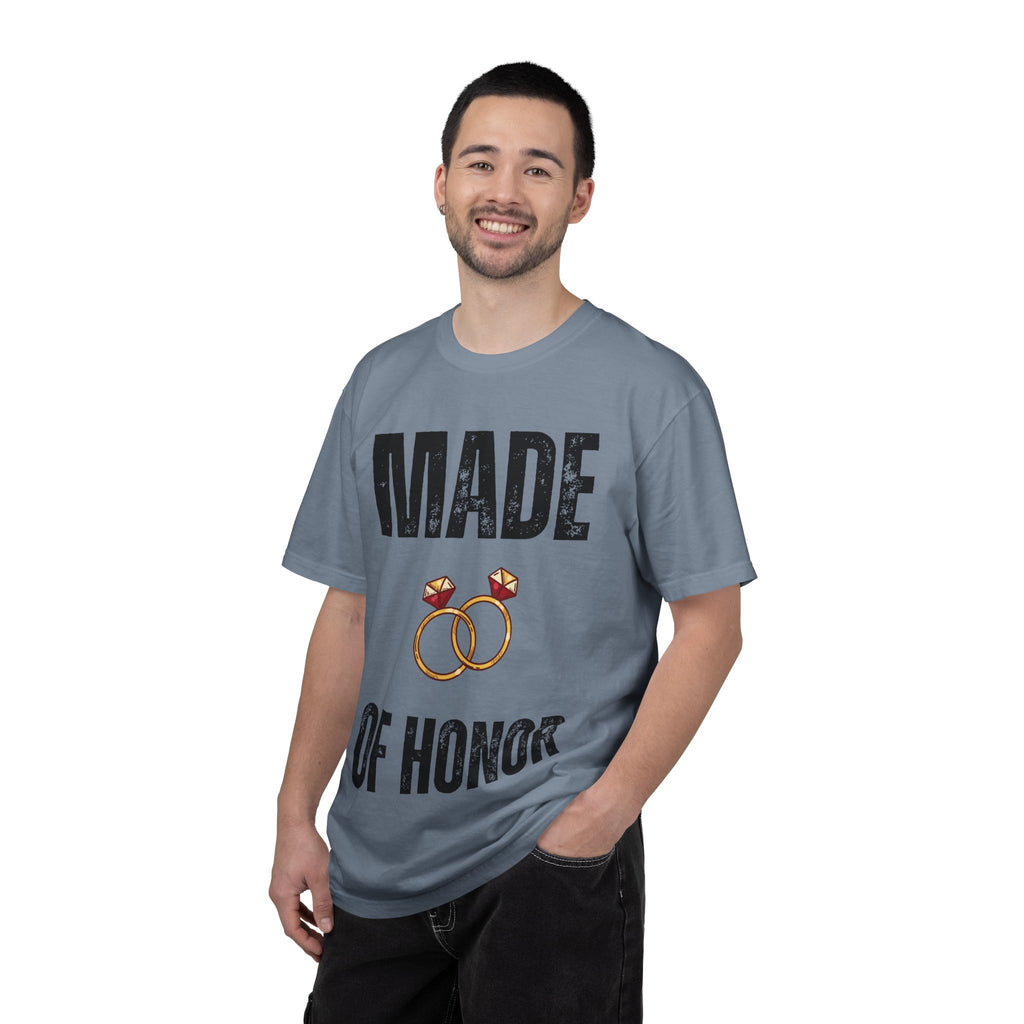Made of Honor T‑Shirt — Maid of Honor Bridal Party Tee with Wedding Rings
