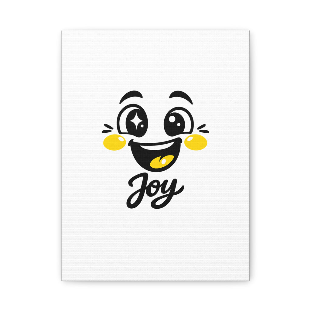 Joy Mood Face Canvas | kawaii minimal, thick outline emoji cartoon