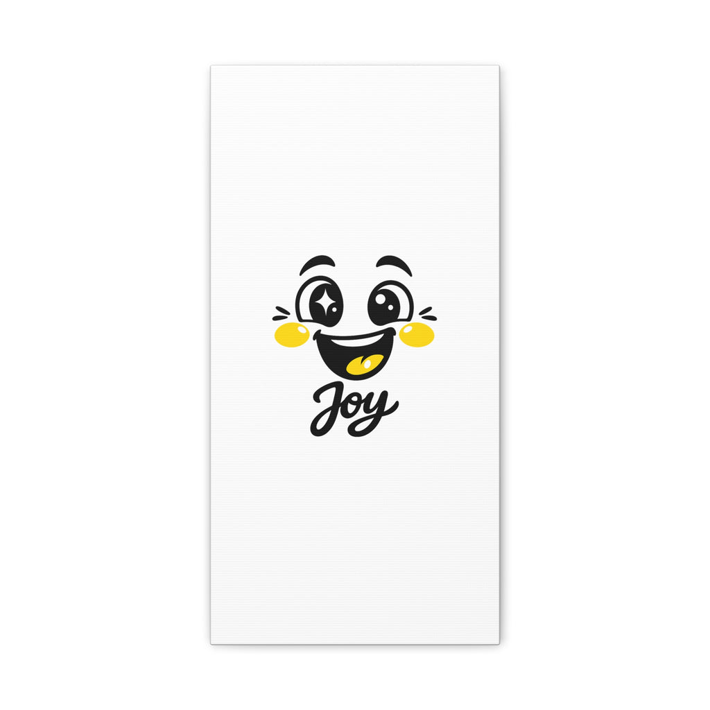 Joy Mood Face Canvas | kawaii minimal, thick outline emoji cartoon