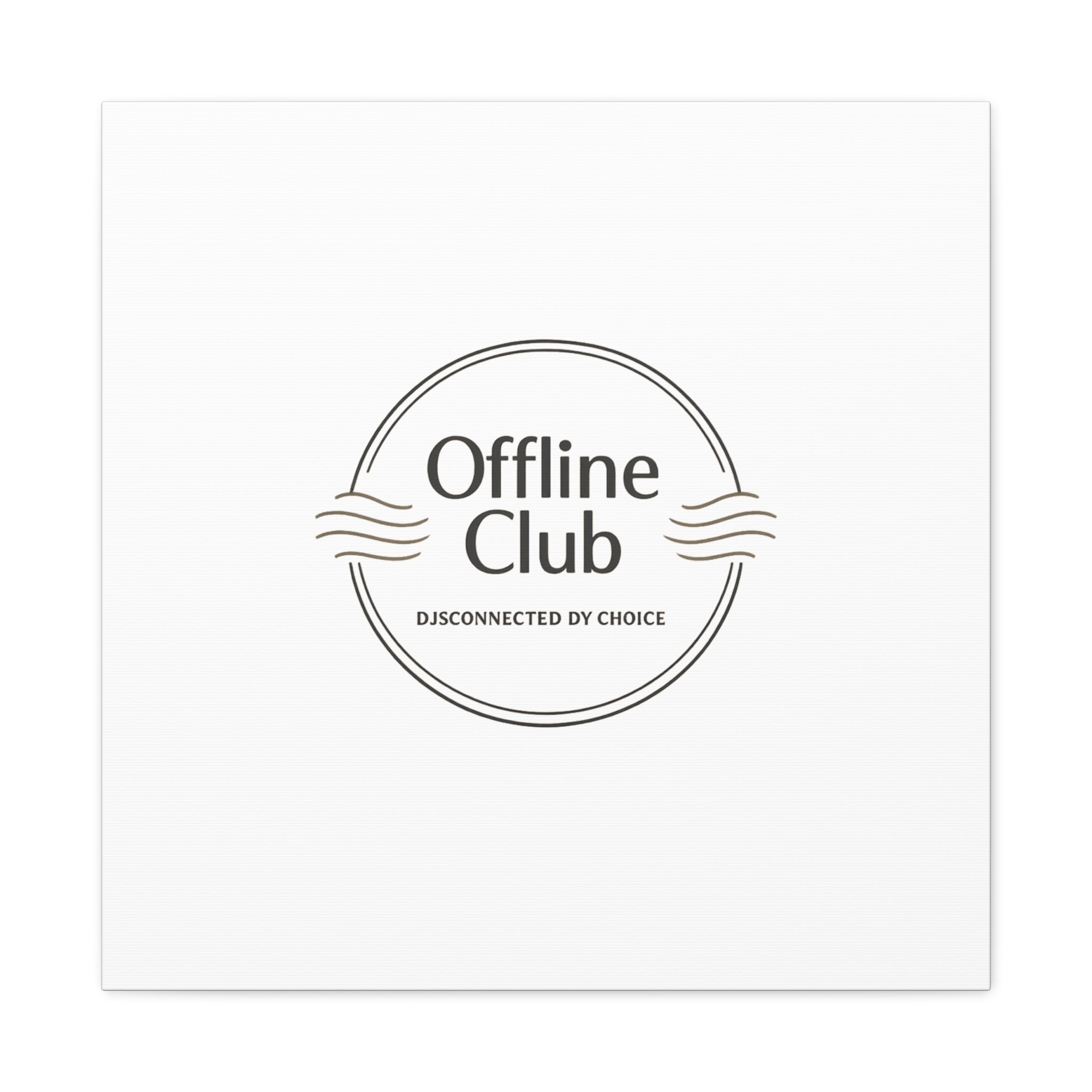 Offline Club Badge Canvas, Digital Detox emblem, log off, no notifications