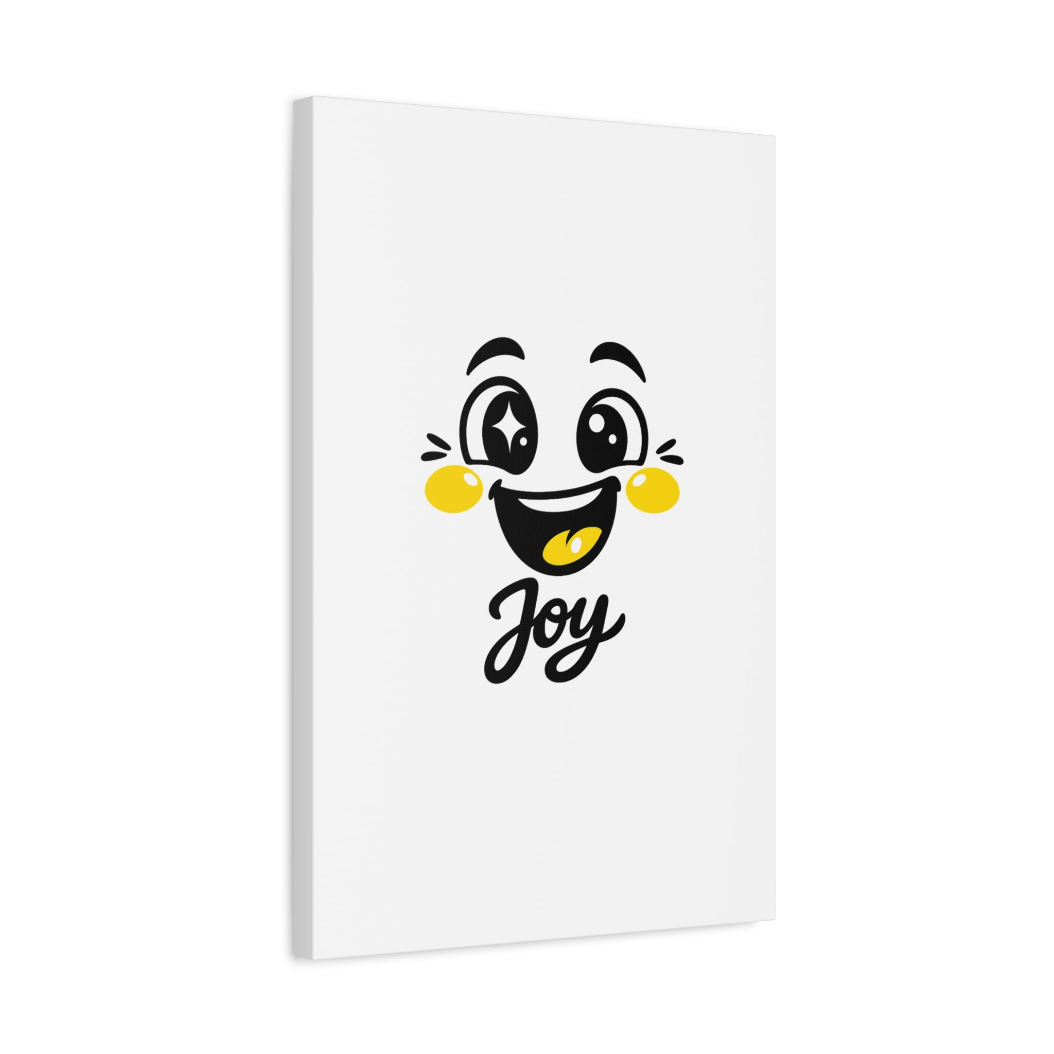 Joy Mood Face Canvas | kawaii minimal, thick outline emoji cartoon