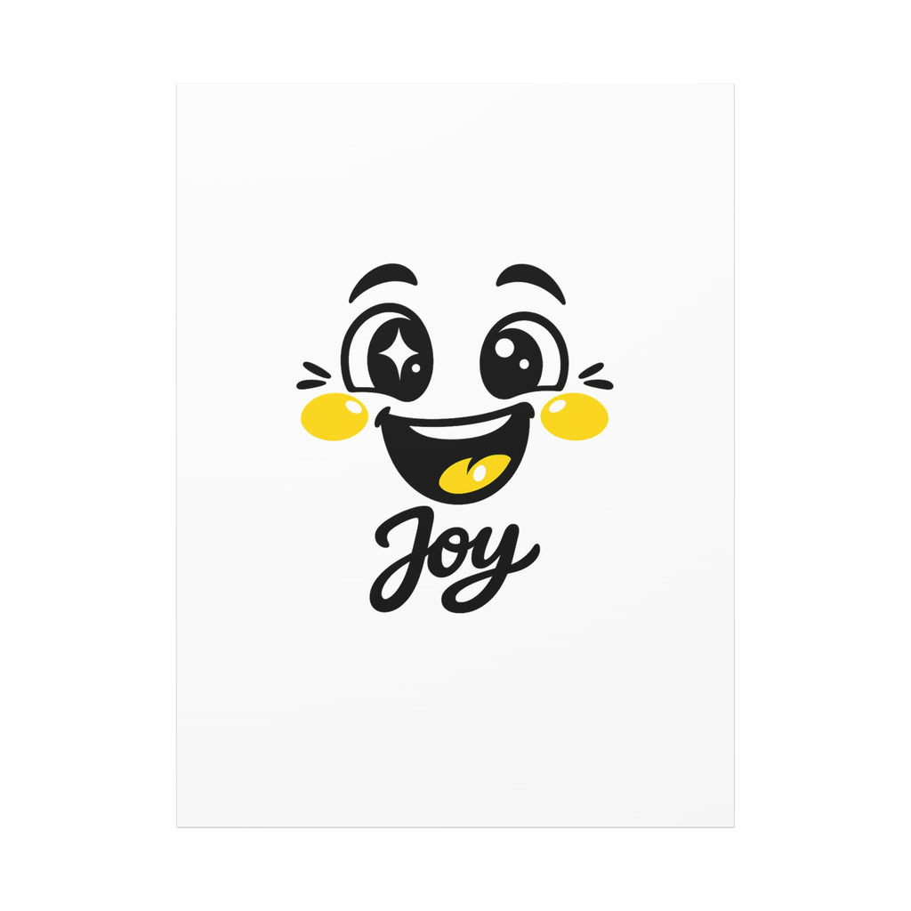 Joy Mood Face Canvas | kawaii minimal, thick outline emoji cartoon