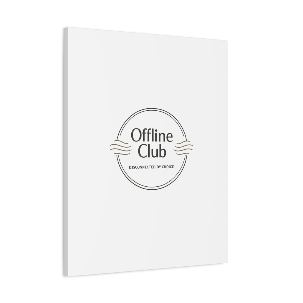 Offline Club Badge Canvas, Digital Detox emblem, log off, no notifications