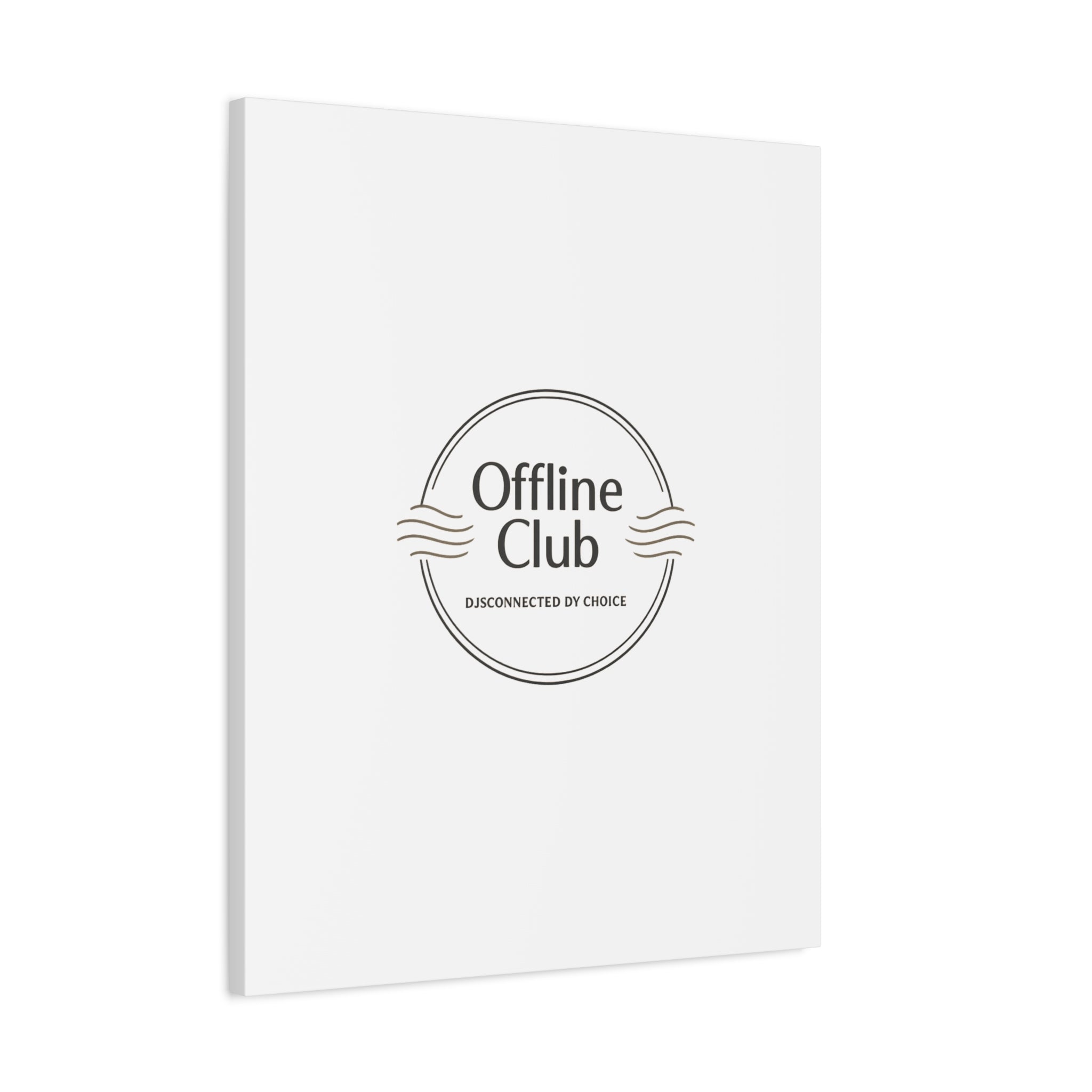 Offline Club Badge Canvas, Digital Detox emblem, log off, no notifications