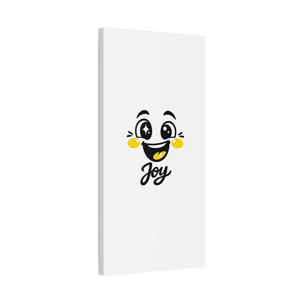 Joy Mood Face Canvas | kawaii minimal, thick outline emoji cartoon