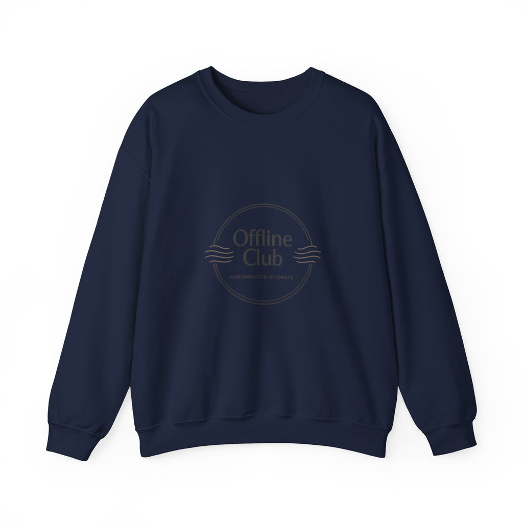 Offline Club badge Crewneck Sweatshirt | digital detox, log off