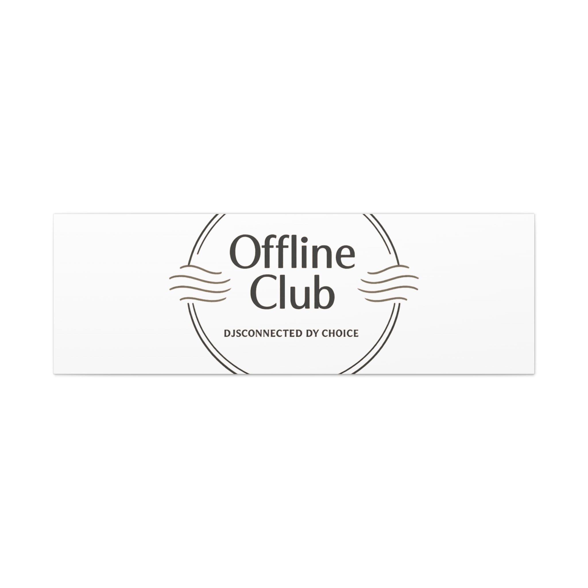 Offline Club Badge Canvas, Digital Detox emblem, log off, no notifications