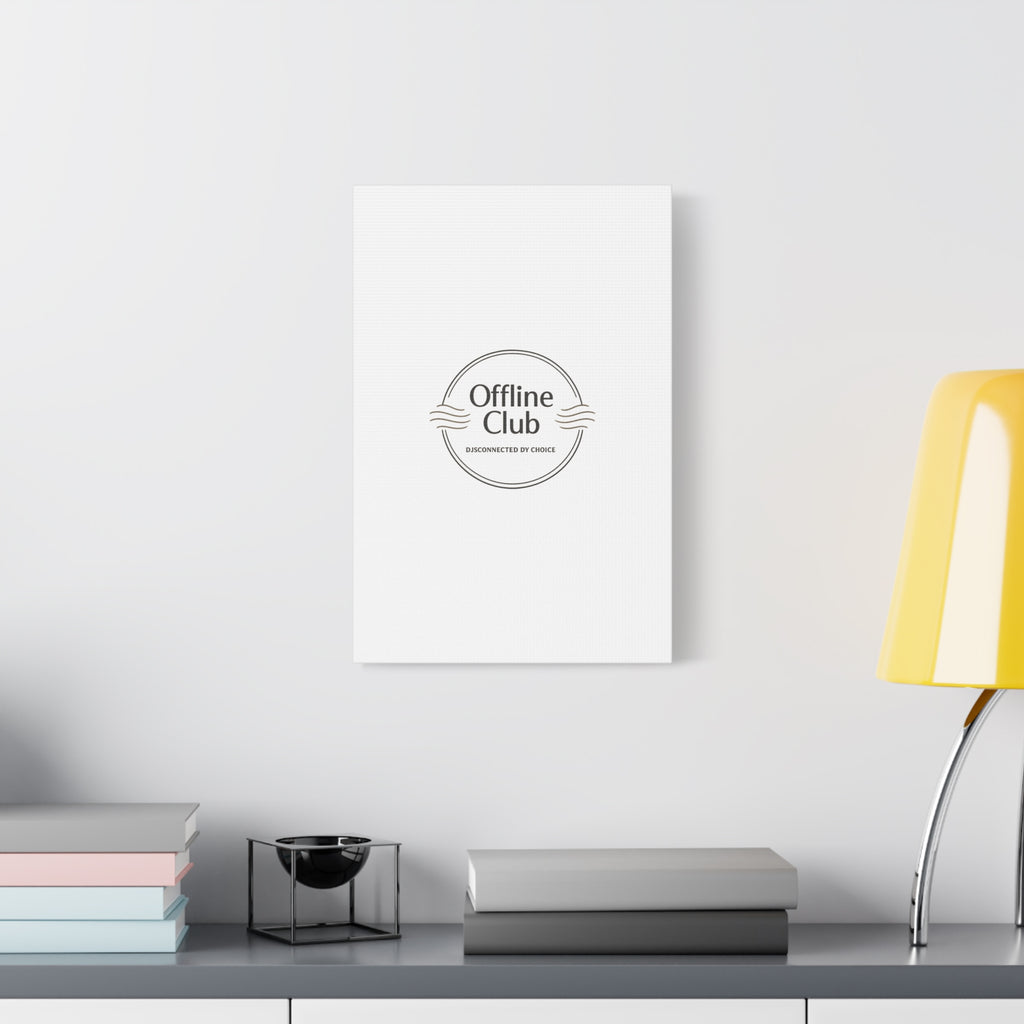 Offline Club Badge Canvas, Digital Detox emblem, log off, no notifications
