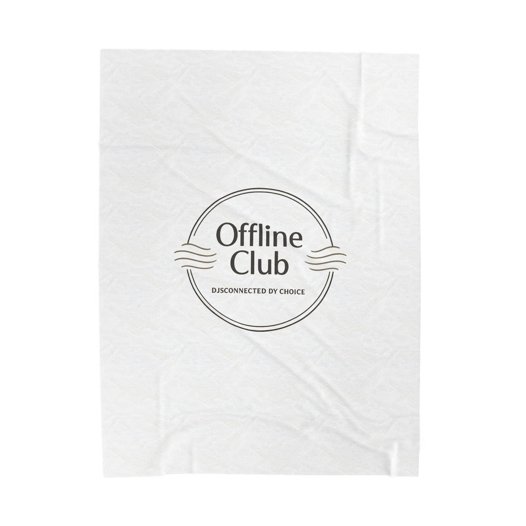 Offline Club Badge Velveteen Blanket | digital detox, log off