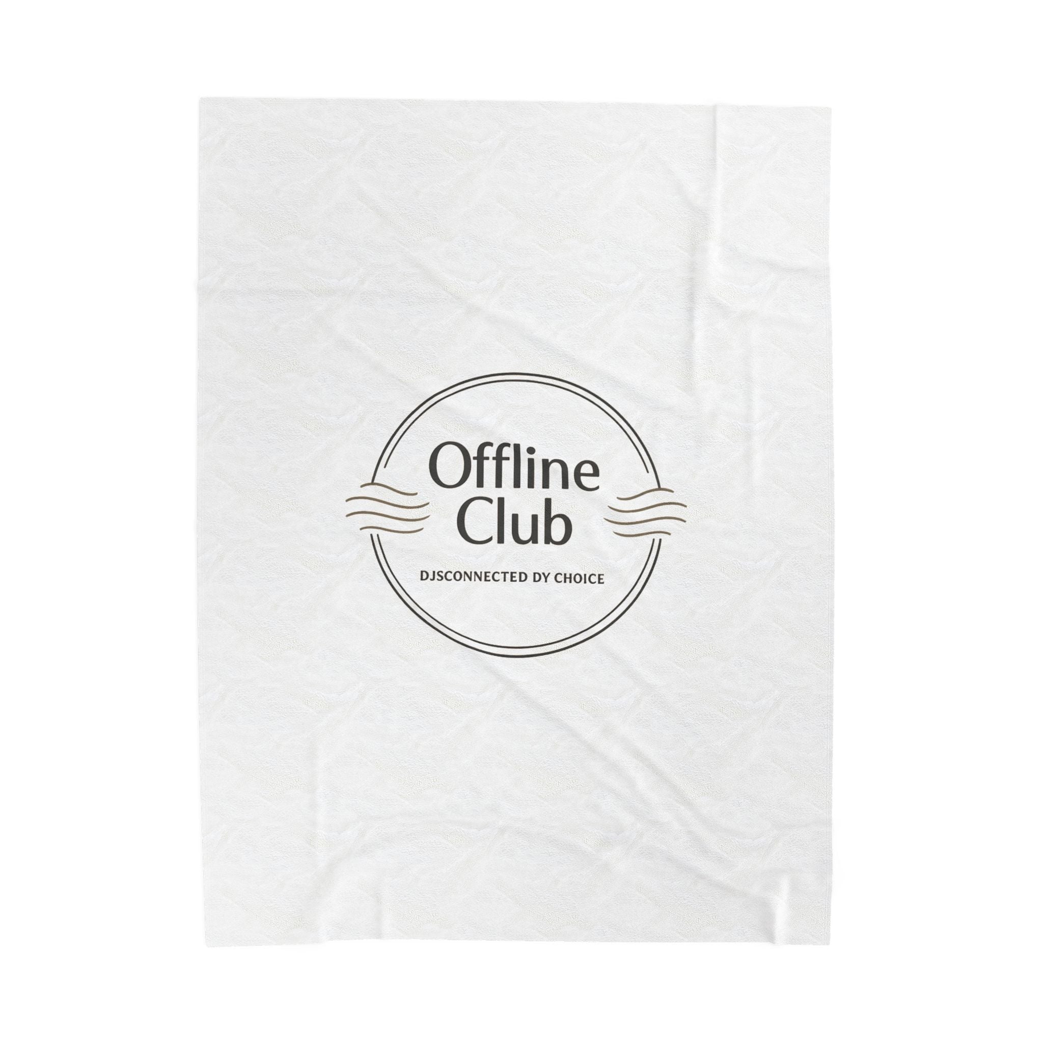 Offline Club Badge Velveteen Blanket | digital detox, log off