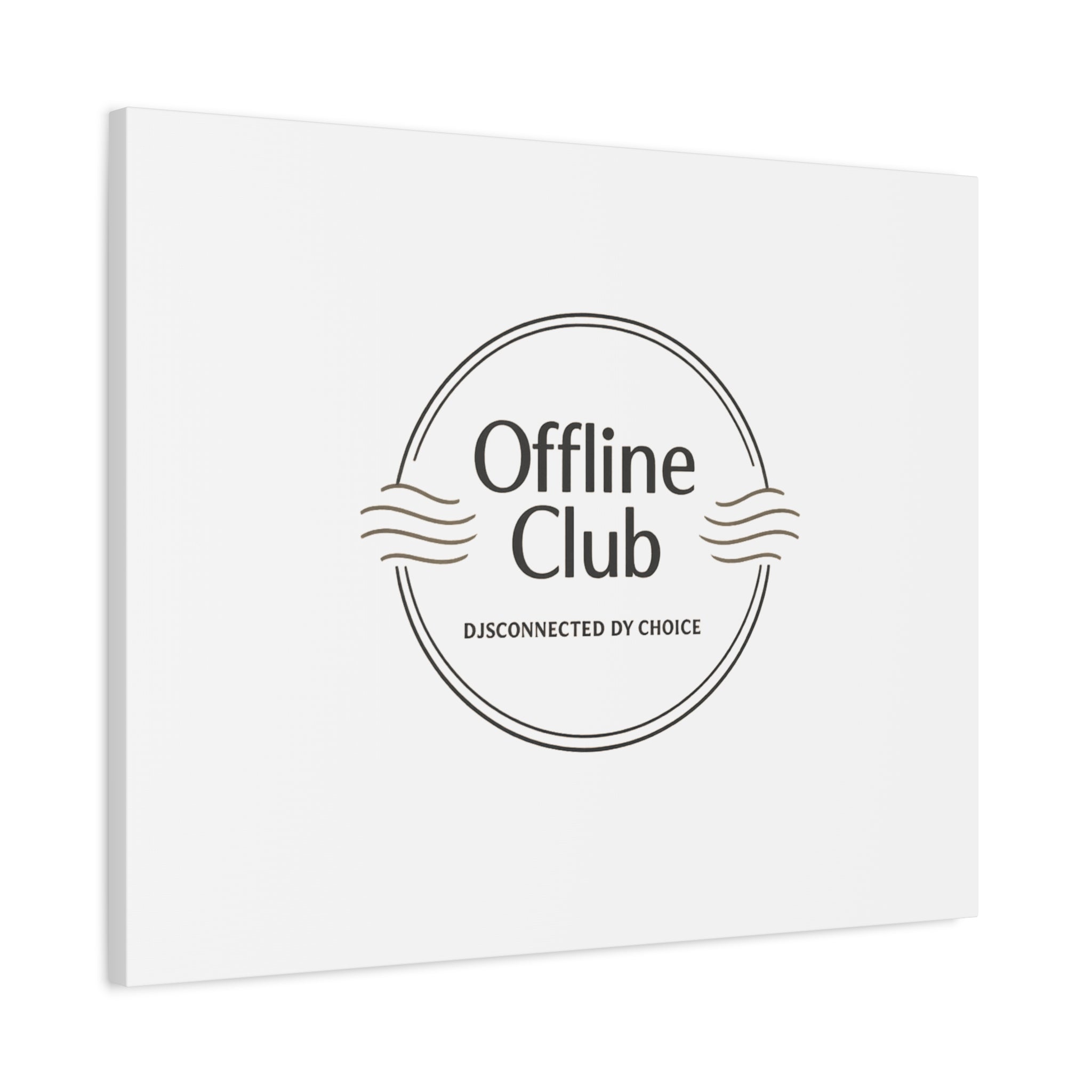 Offline Club Badge Canvas, Digital Detox emblem, log off, no notifications