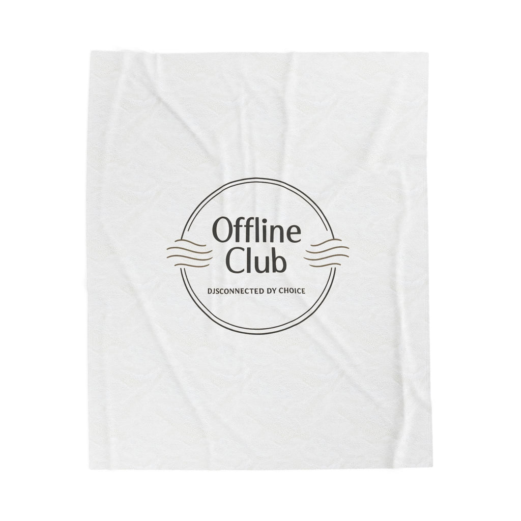 Offline Club Badge Velveteen Blanket | digital detox, log off
