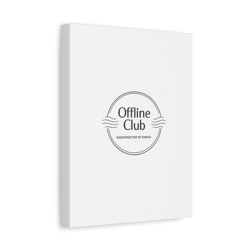 Offline Club Badge Canvas, Digital Detox emblem, log off, no notifications