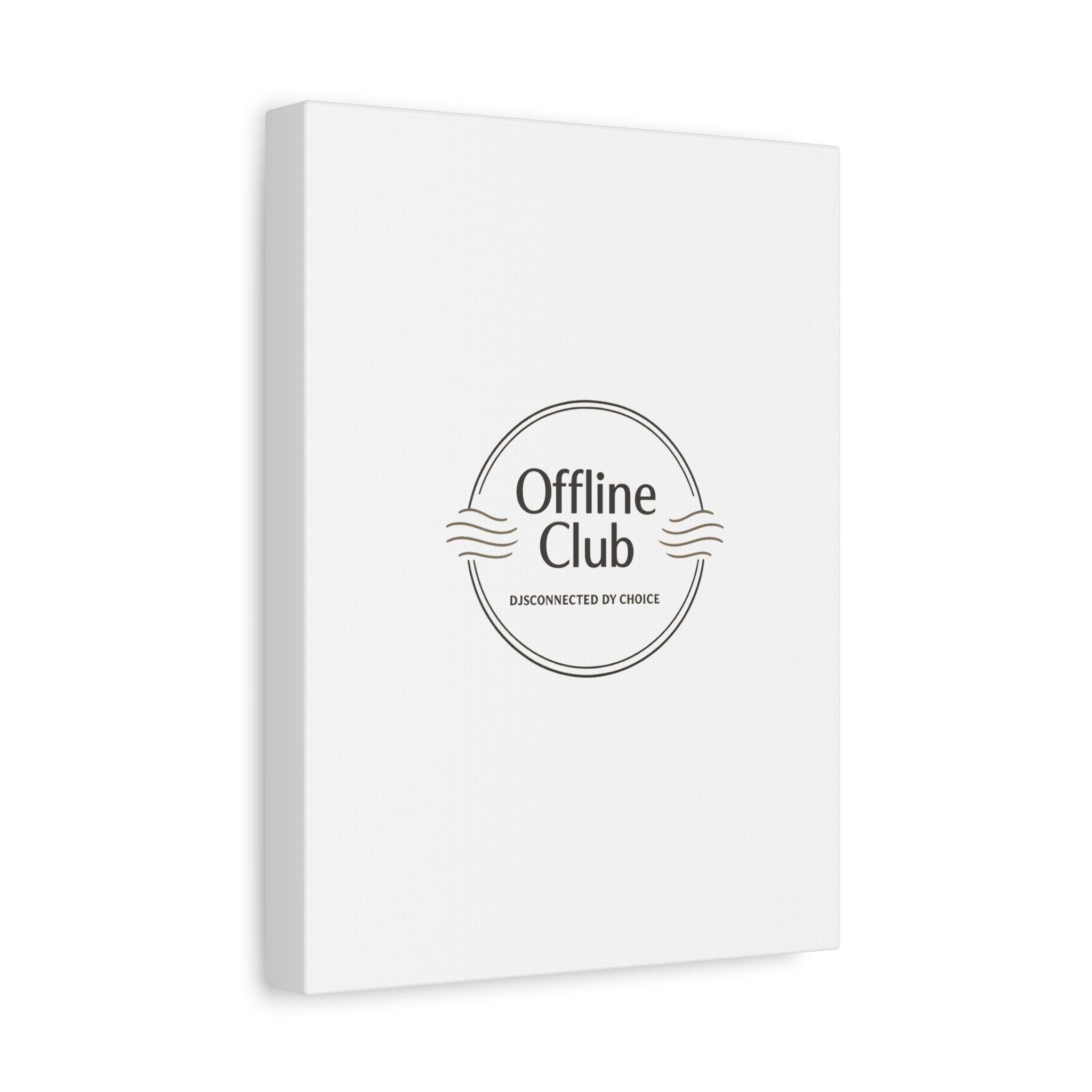 Offline Club Badge Canvas, Digital Detox emblem, log off, no notifications