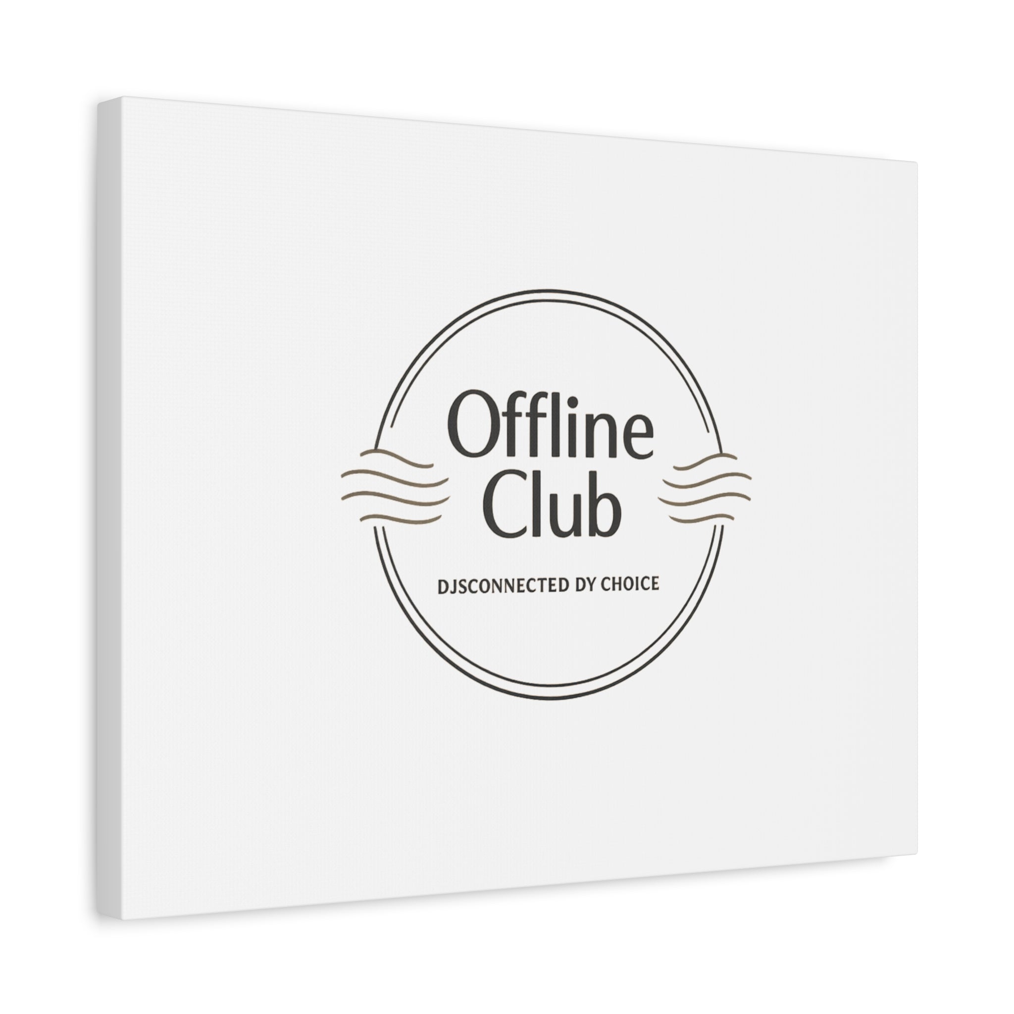 Offline Club Badge Canvas, Digital Detox emblem, log off, no notifications