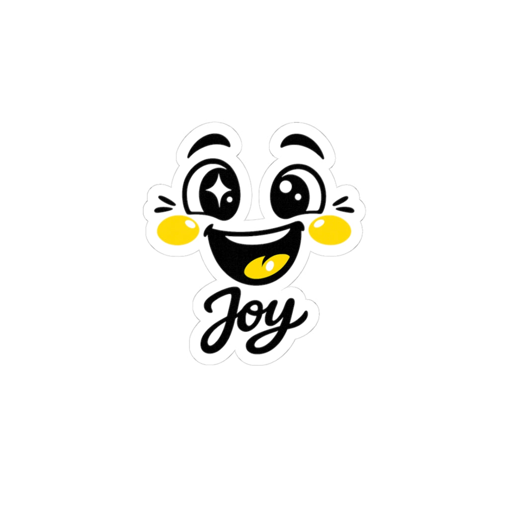 Joy Mood Face Sticker | kawaii minimal, thick outline