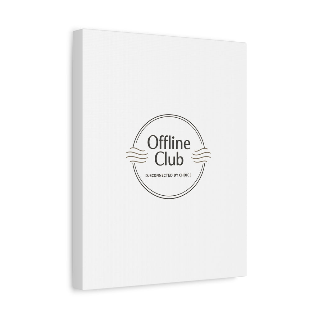 Offline Club Badge Canvas, Digital Detox emblem, log off, no notifications
