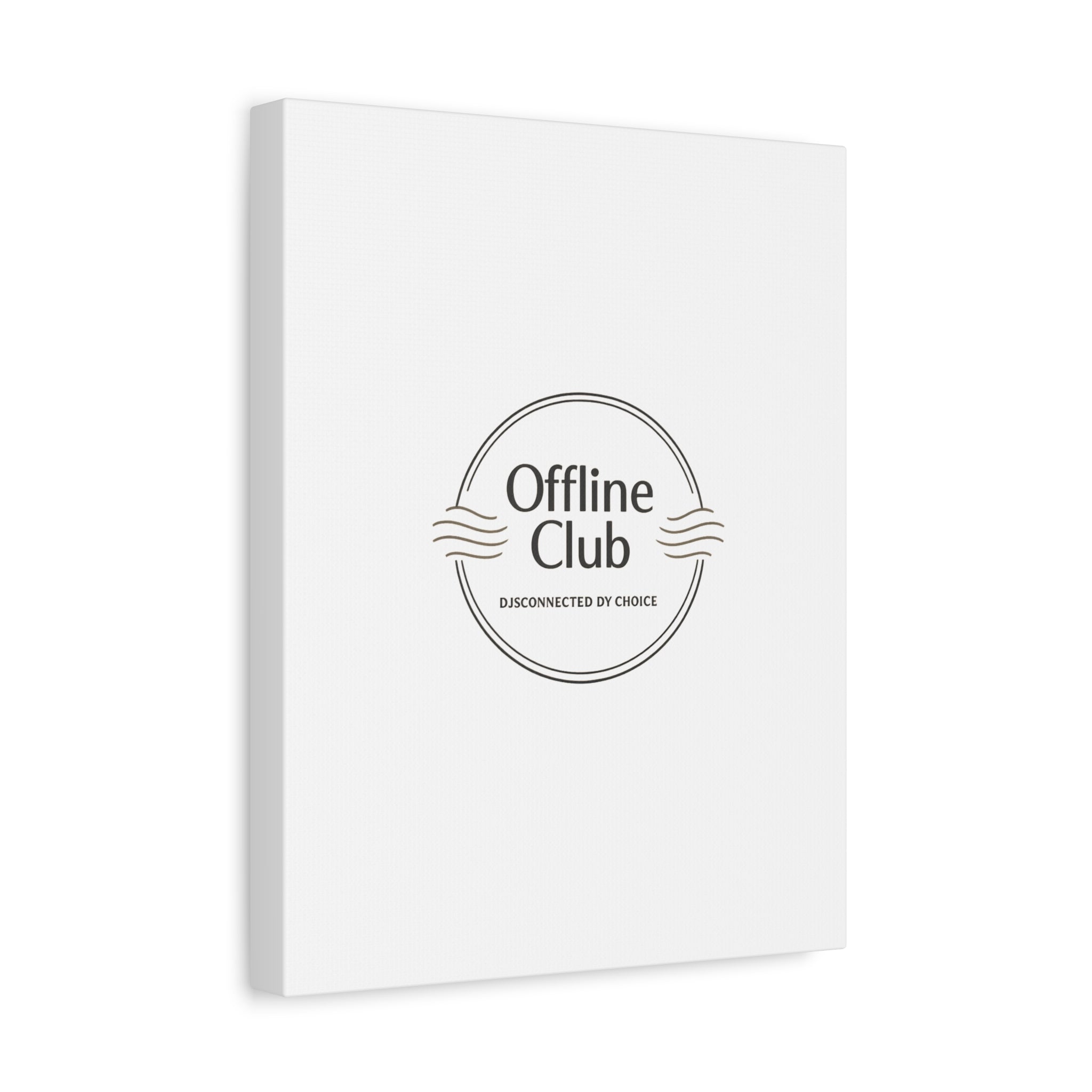 Offline Club Badge Canvas, Digital Detox emblem, log off, no notifications