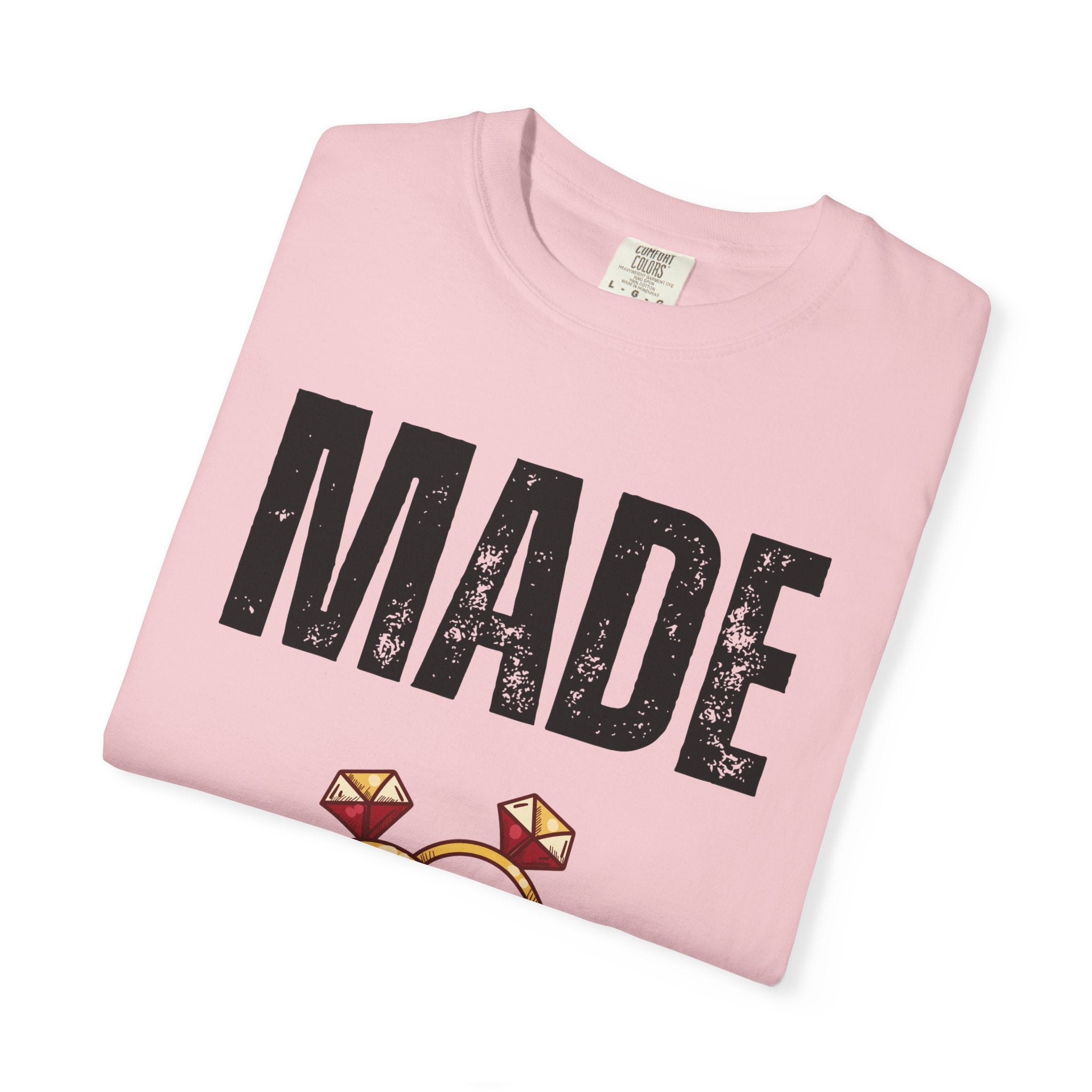 Made of Honor T‑Shirt — Maid of Honor Bridal Party Tee with Wedding Rings