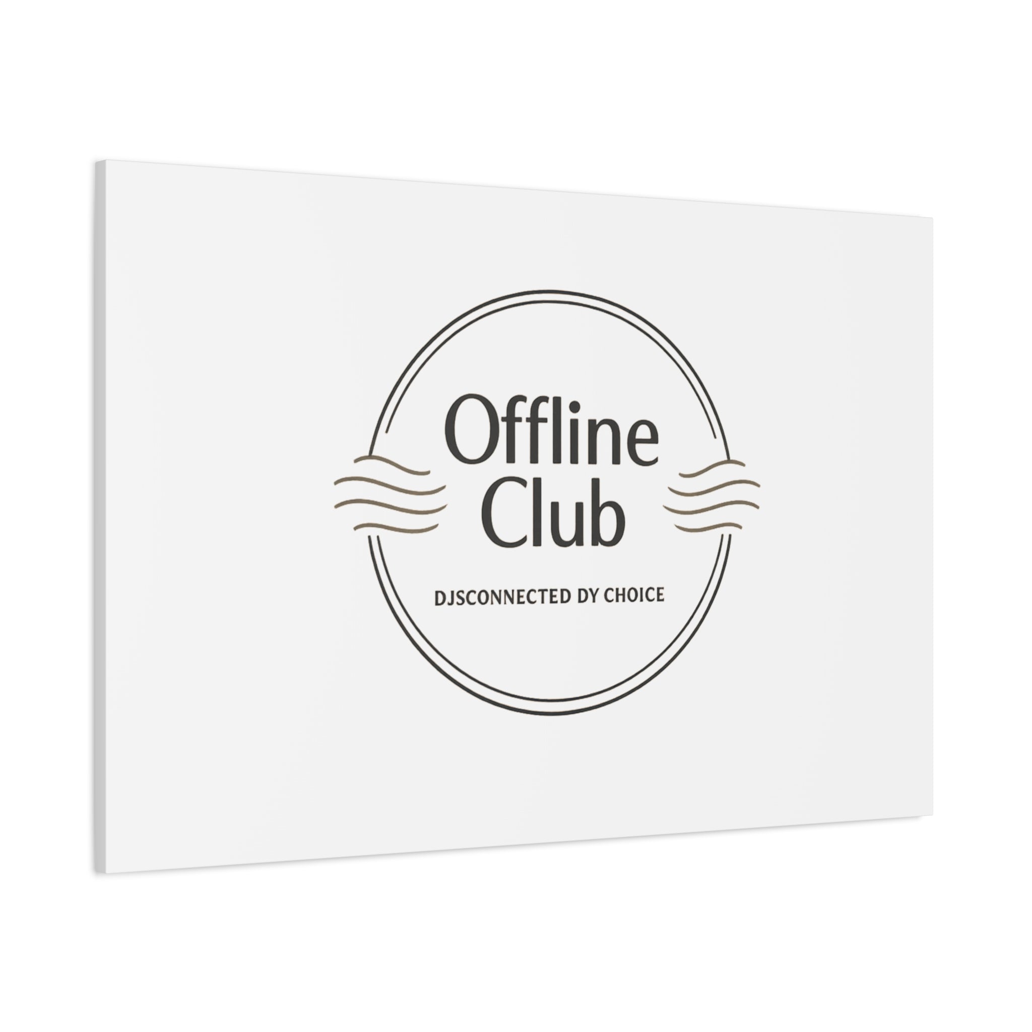 Offline Club Badge Canvas, Digital Detox emblem, log off, no notifications