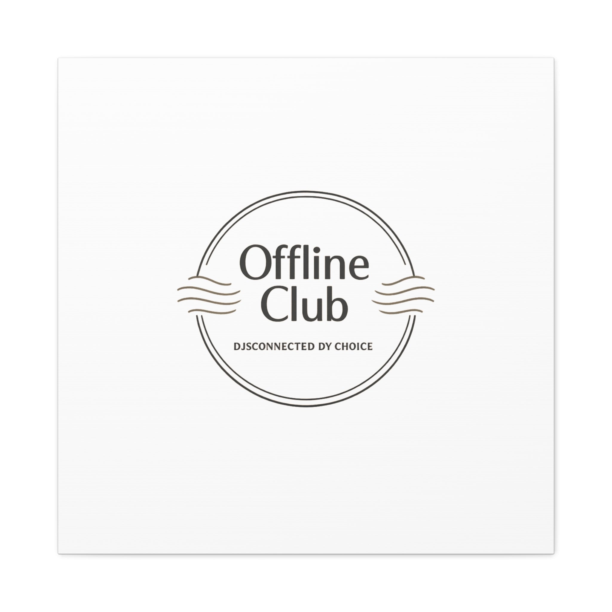 Offline Club Badge Canvas, Digital Detox emblem, log off, no notifications