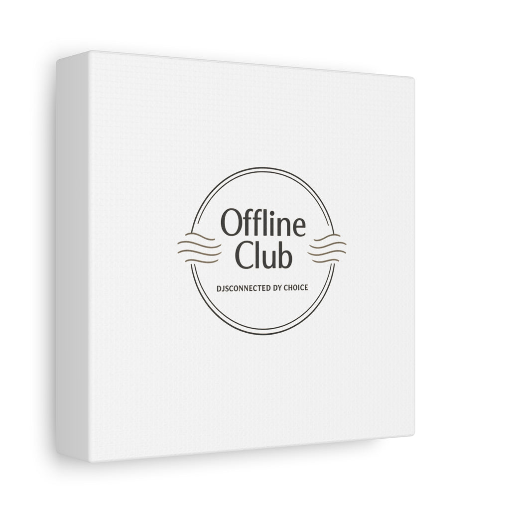 Offline Club Badge Canvas, Digital Detox emblem, log off, no notifications