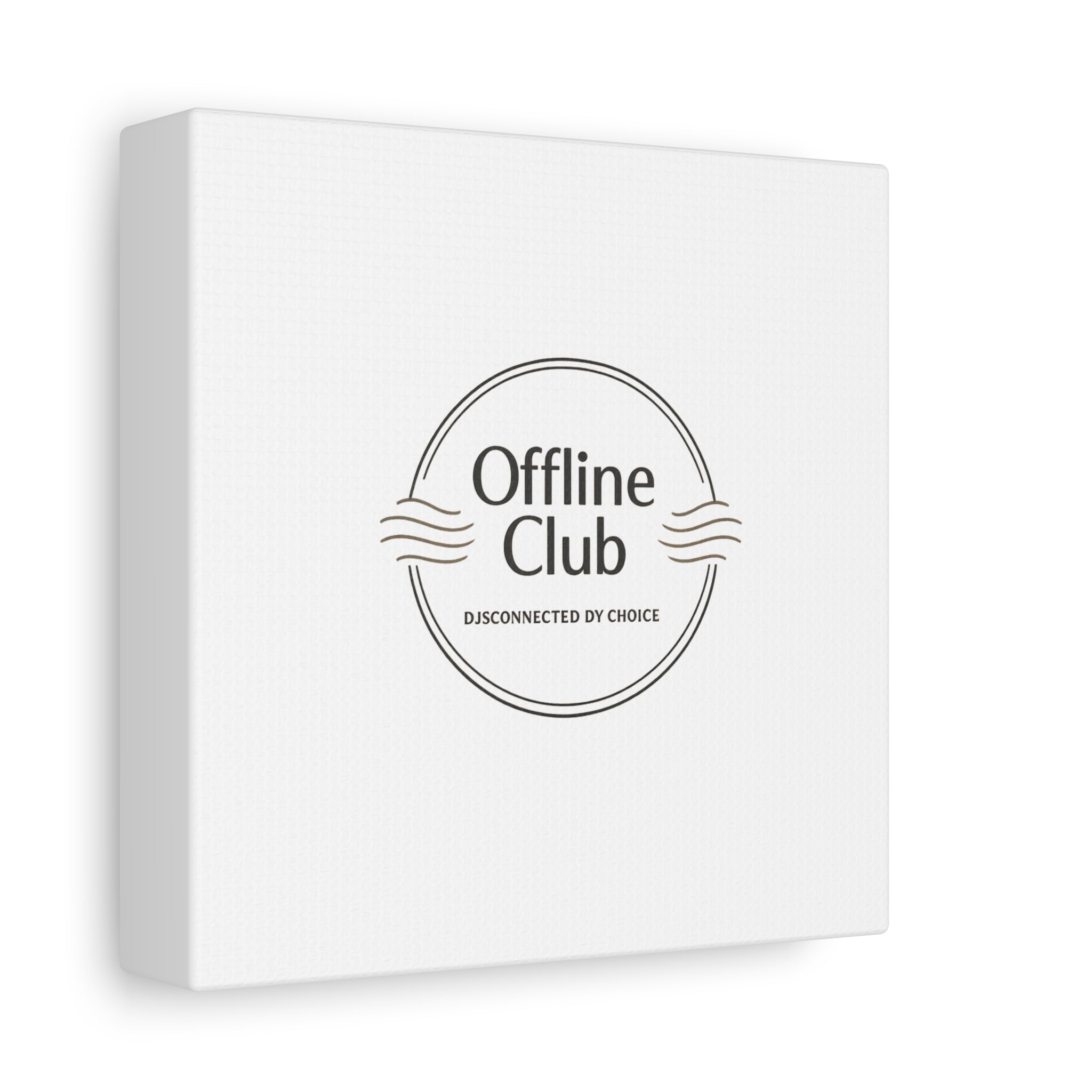 Offline Club Badge Canvas, Digital Detox emblem, log off, no notifications