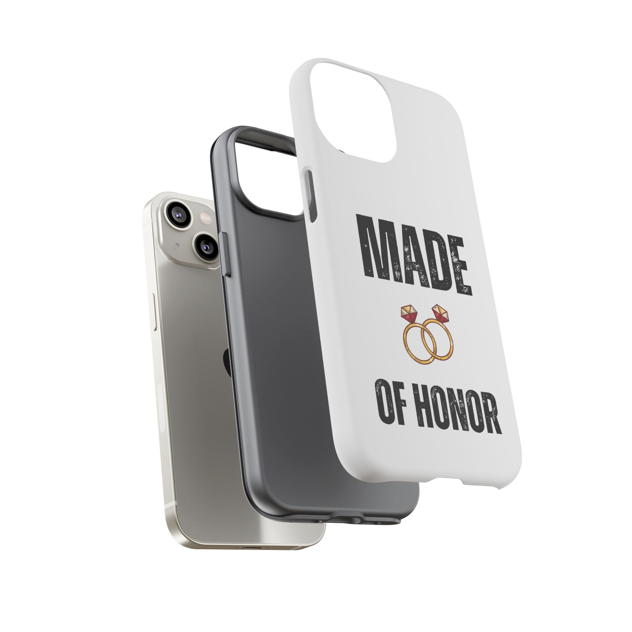 Phone Case — “Made of Honor” Bridal Wedding Ring Design
