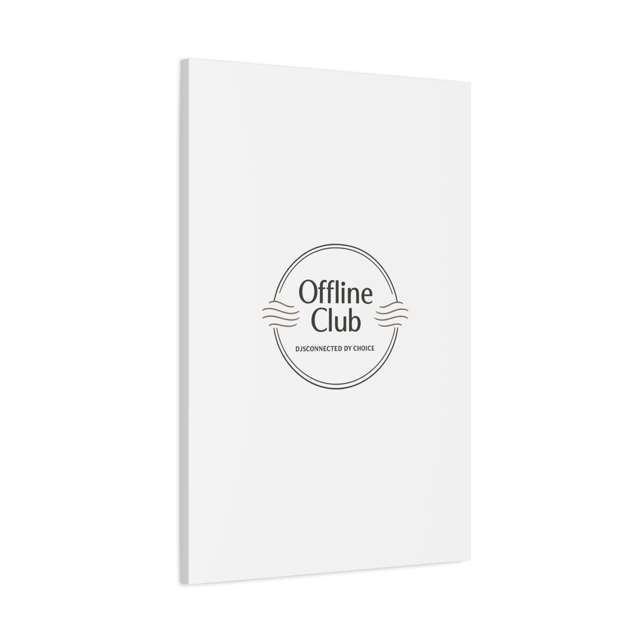Offline Club Badge Canvas, Digital Detox emblem, log off, no notifications