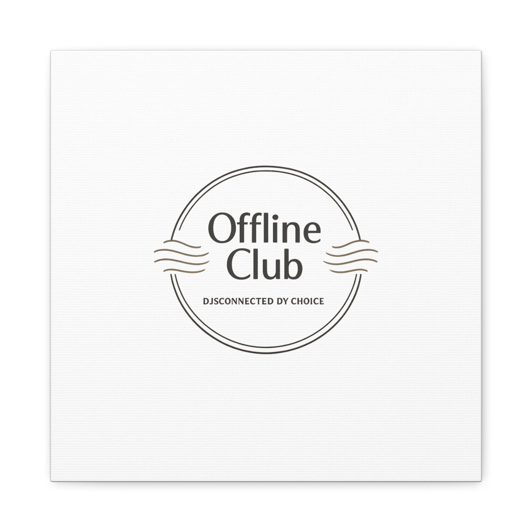 Offline Club Badge Canvas, Digital Detox emblem, log off, no notifications