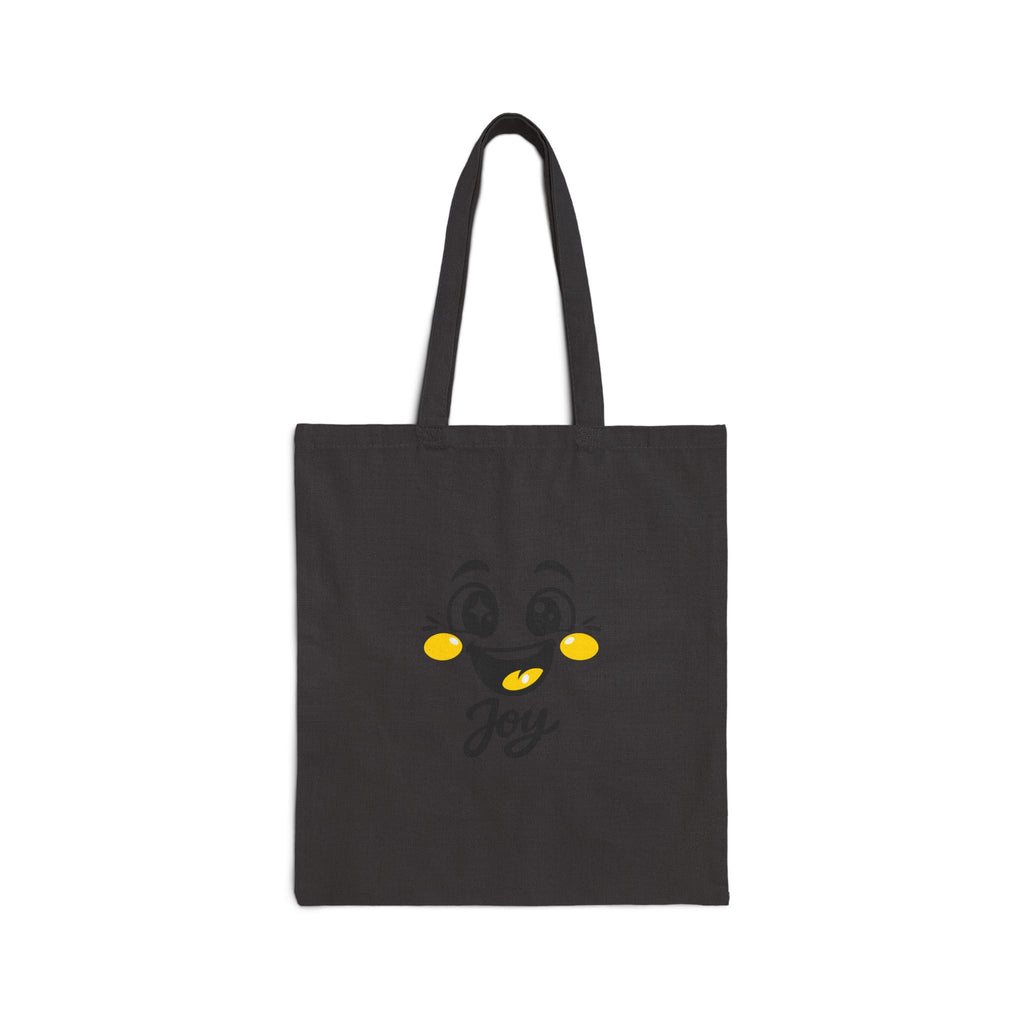 Joy Mood Face Tote | kawaii minimal blob, thick outline emoji cartoon