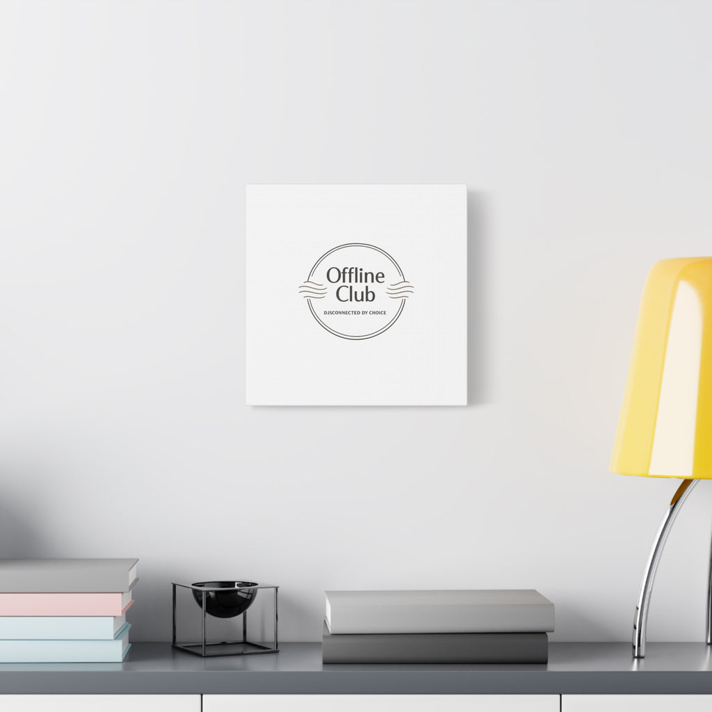 Offline Club Badge Canvas, Digital Detox emblem, log off, no notifications