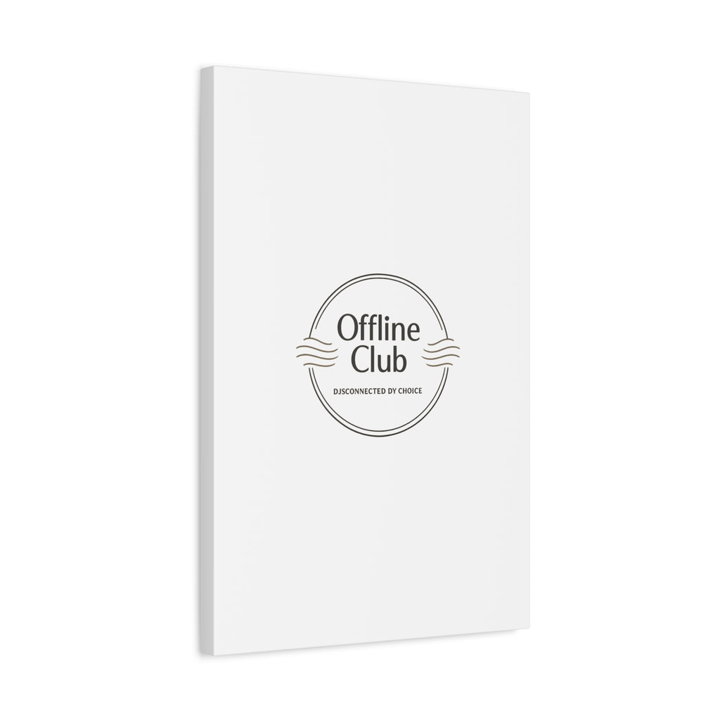 Offline Club Badge Canvas, Digital Detox emblem, log off, no notifications