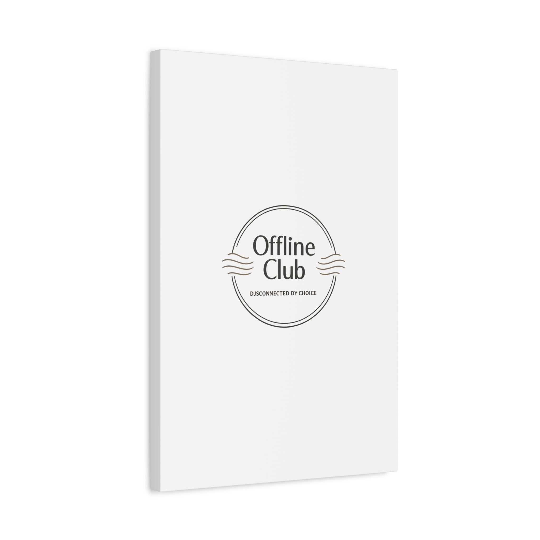 Offline Club Badge Canvas, Digital Detox emblem, log off, no notifications