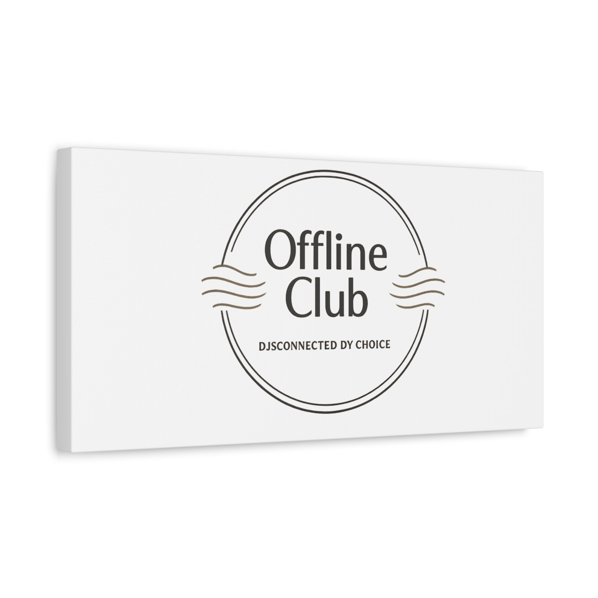Offline Club Badge Canvas, Digital Detox emblem, log off, no notifications